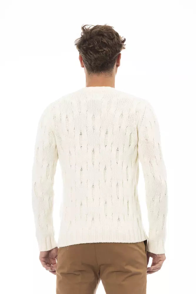 Alpha Studio Beige Wool Sweater