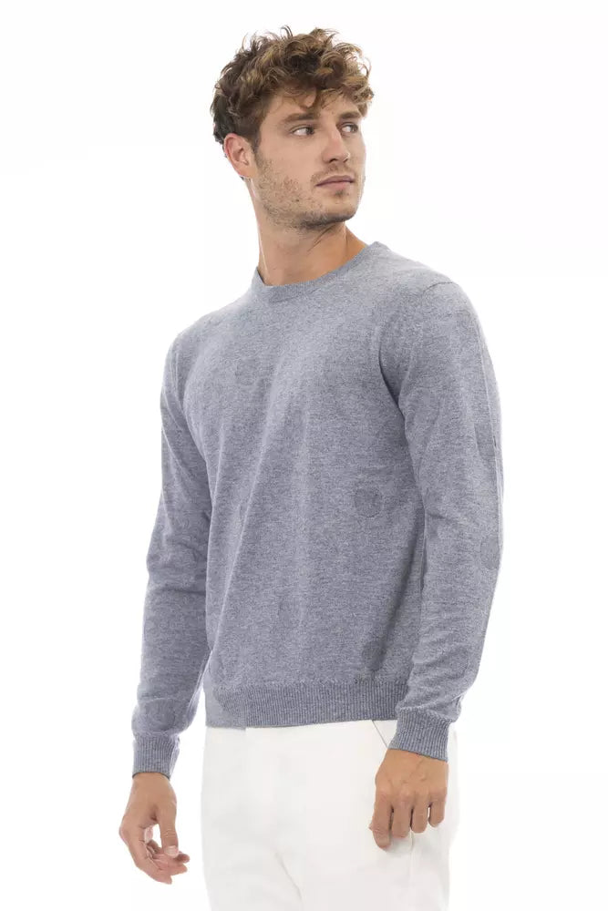 Alpha Studio Light Blue Viscose Sweater