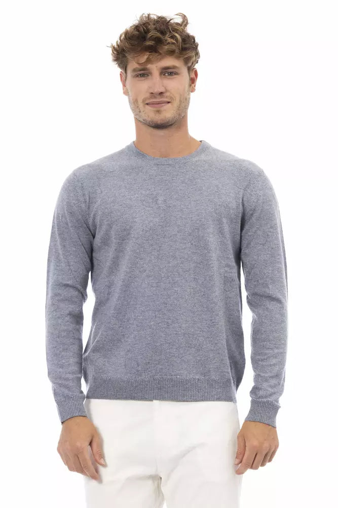 Alpha Studio Light Blue Viscose Sweater