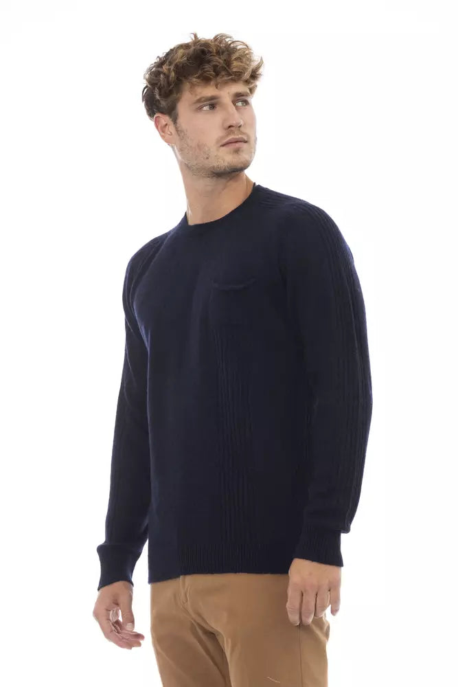 Alpha Studio Blue Viscose Sweater