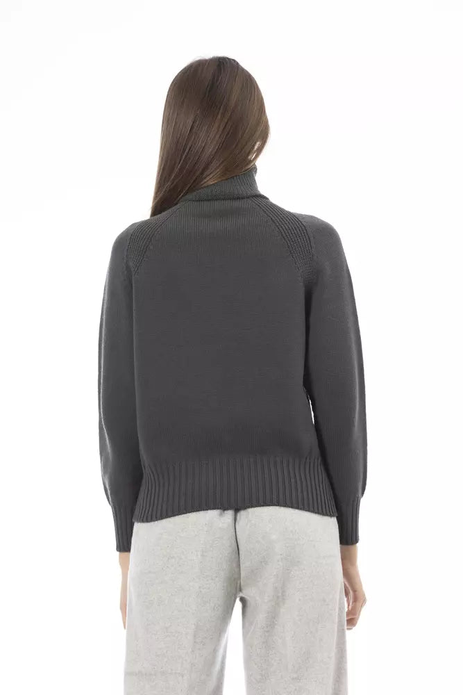 Alpha Studio Green Wool Sweater