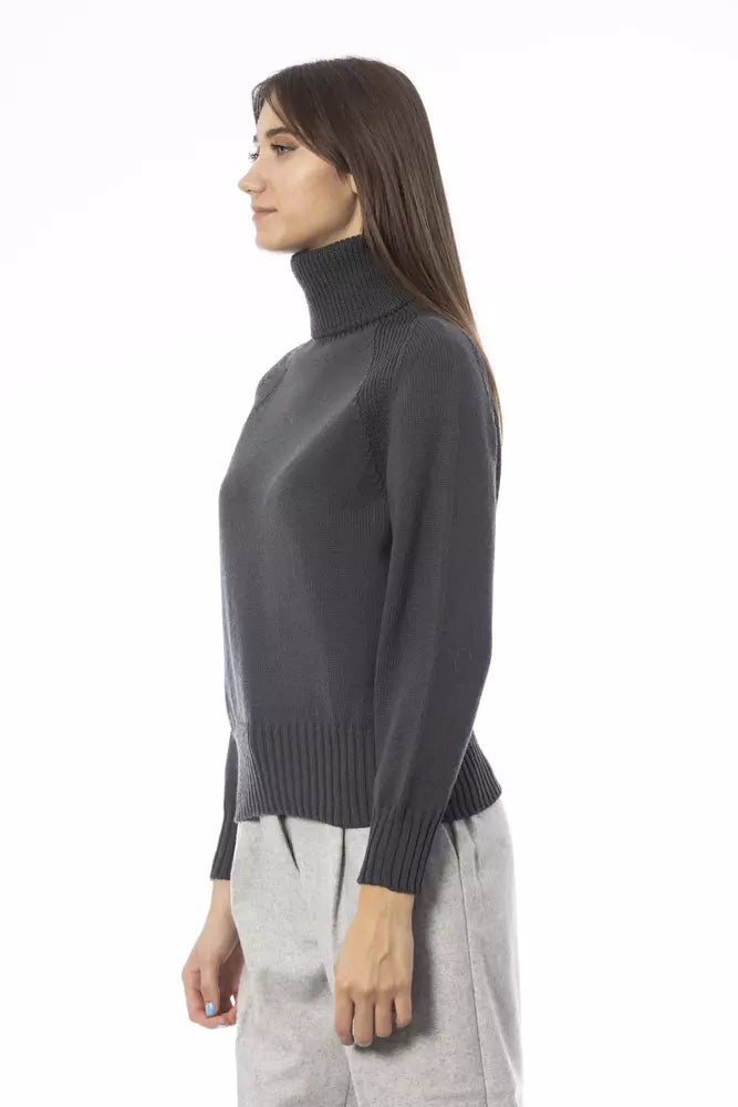 Alpha Studio Green Wool Sweater