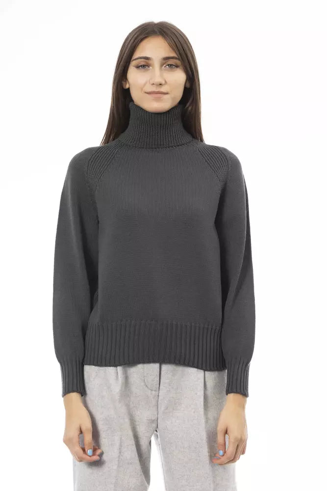 Alpha Studio Green Wool Sweater