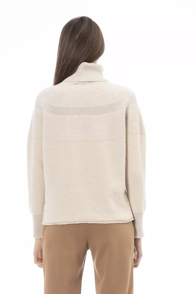 Alpha Studio Beige Wool Sweater