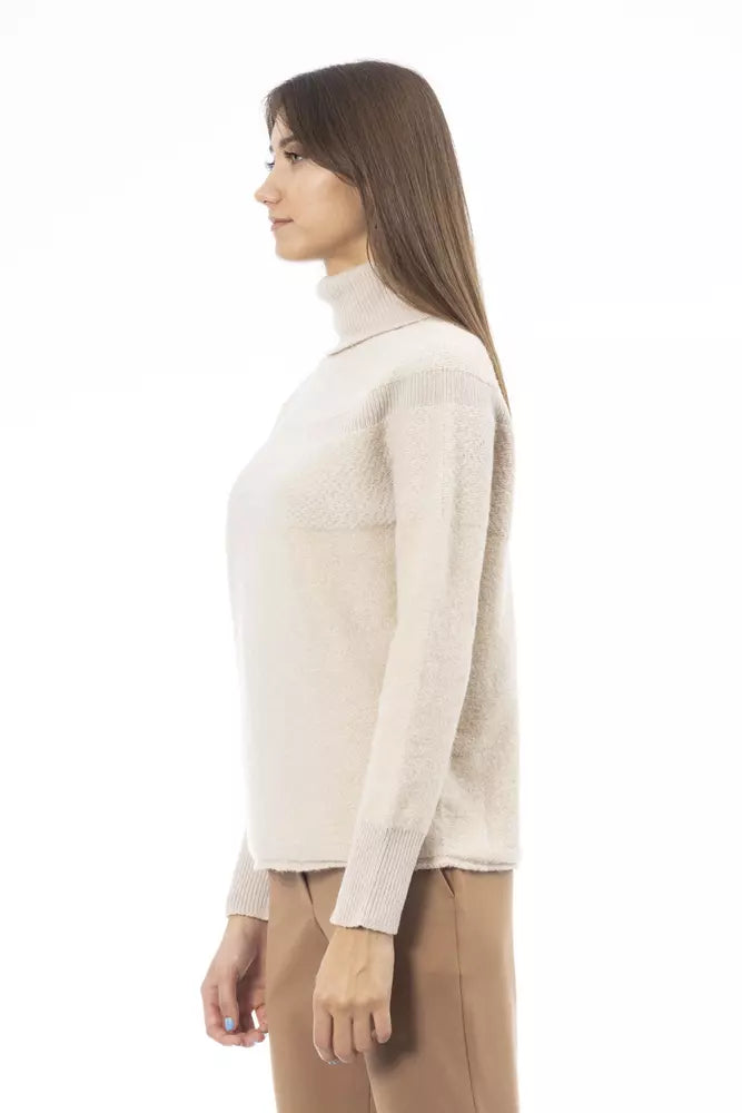 Alpha Studio Beige Wool Sweater