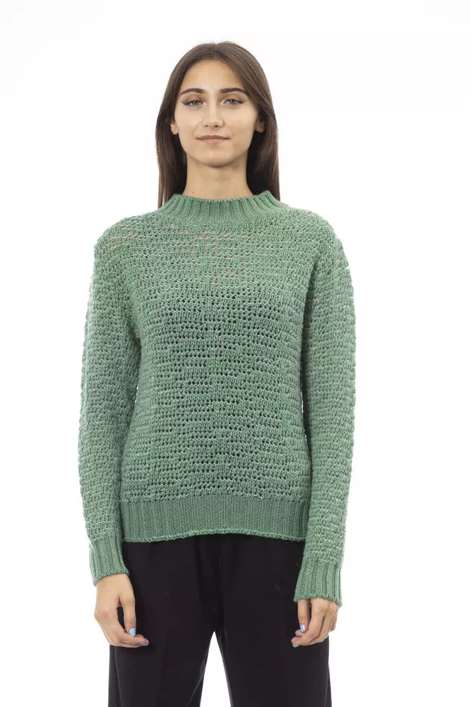 Alpha Studio Green Wool Sweater