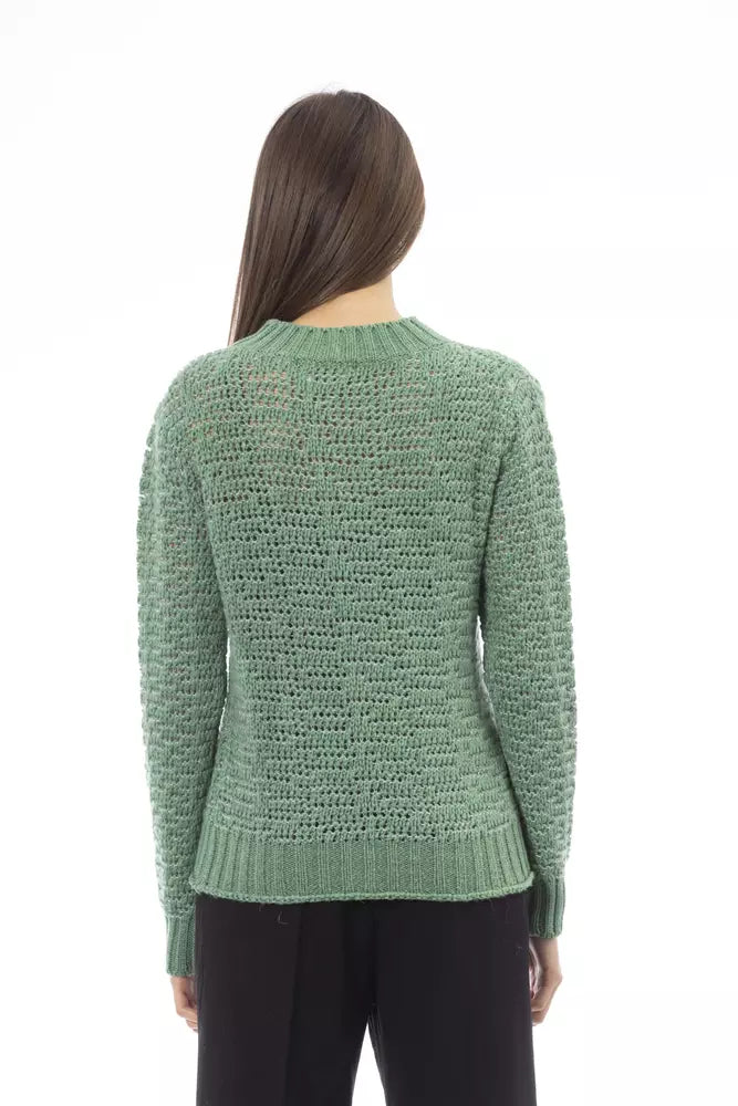 Alpha Studio Green Wool Sweater