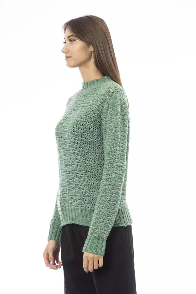 Alpha Studio Green Wool Sweater