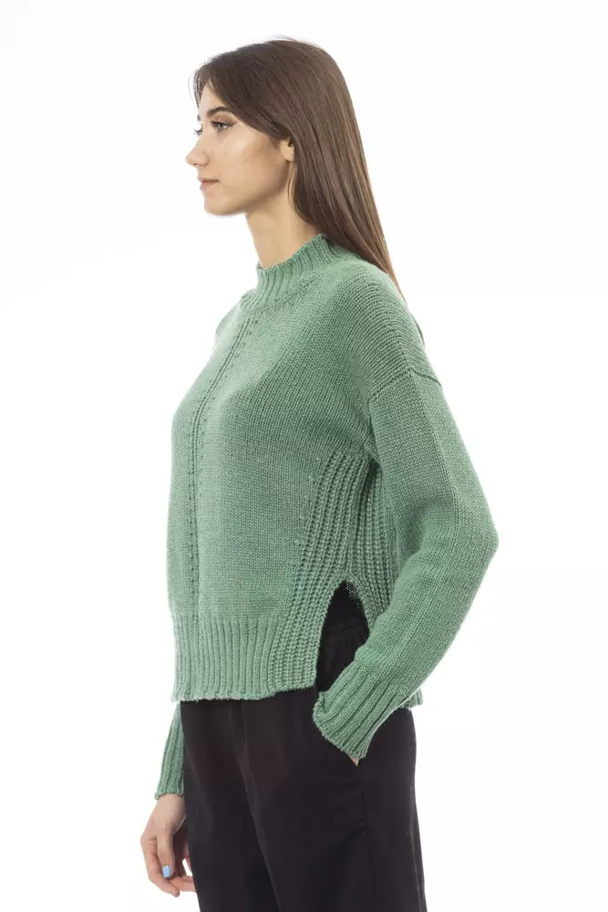 Alpha Studio Green Wool Sweater