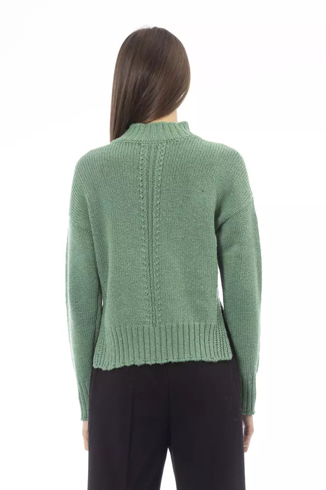 Alpha Studio Green Wool Sweater