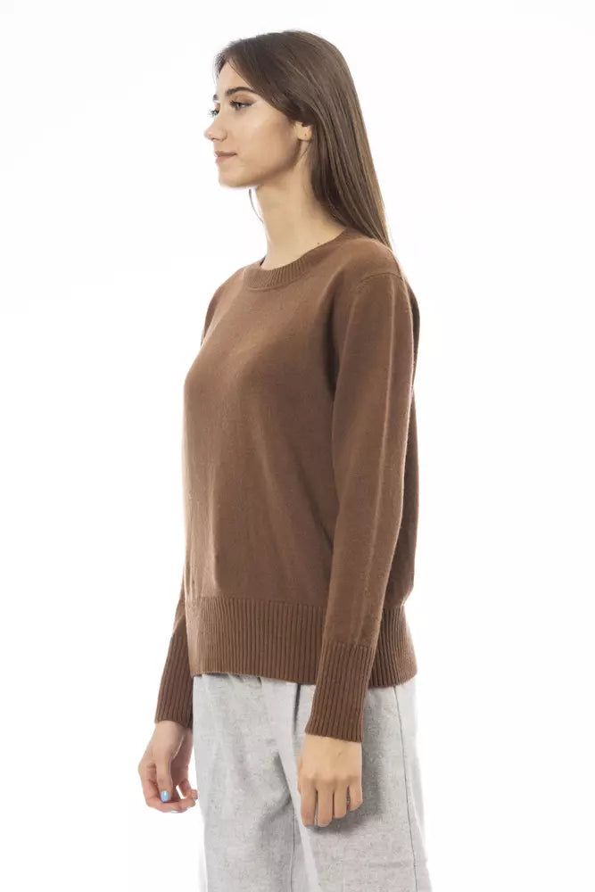 Alpha Studio Brown Cashmere Sweater