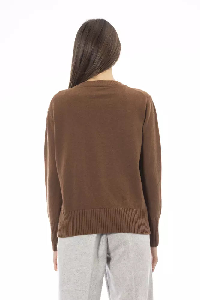 Alpha Studio Brown Cashmere Sweater