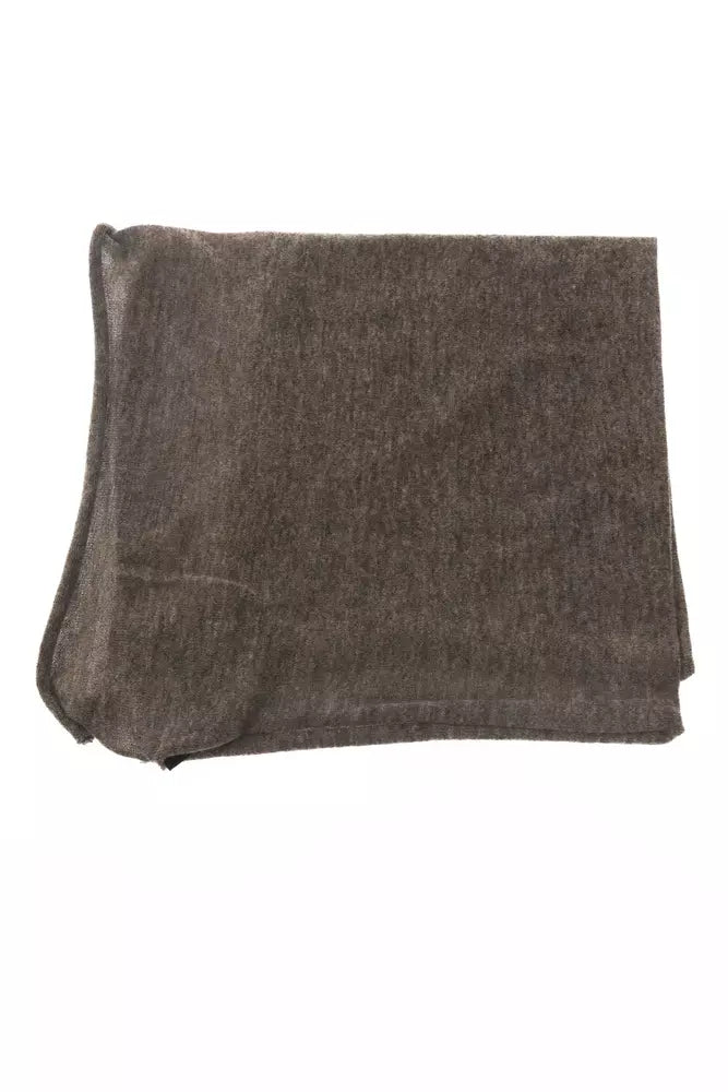 Alpha Studio Brown Nylon Scarf