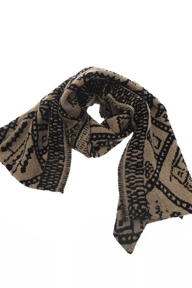 Alpha Studio Brown Acetate Scarf