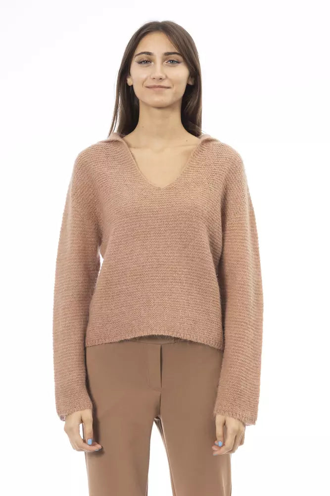 Alpha Studio Beige Polyamide Sweater