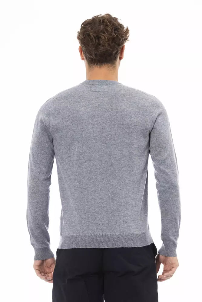 Alpha Studio Light Blue Viscose Sweater