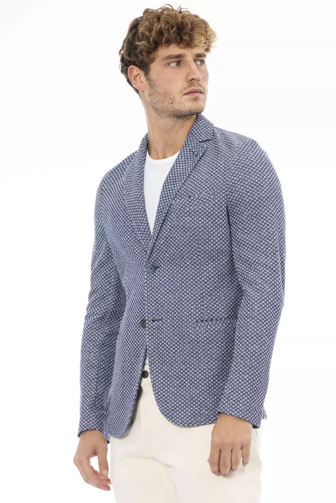 Distretto12 Blue Cotton Blazer