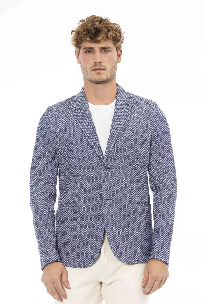 Distretto12 Blue Cotton Blazer