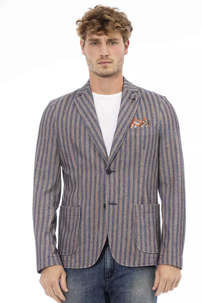 Distretto12 Blue Cotton Blazer