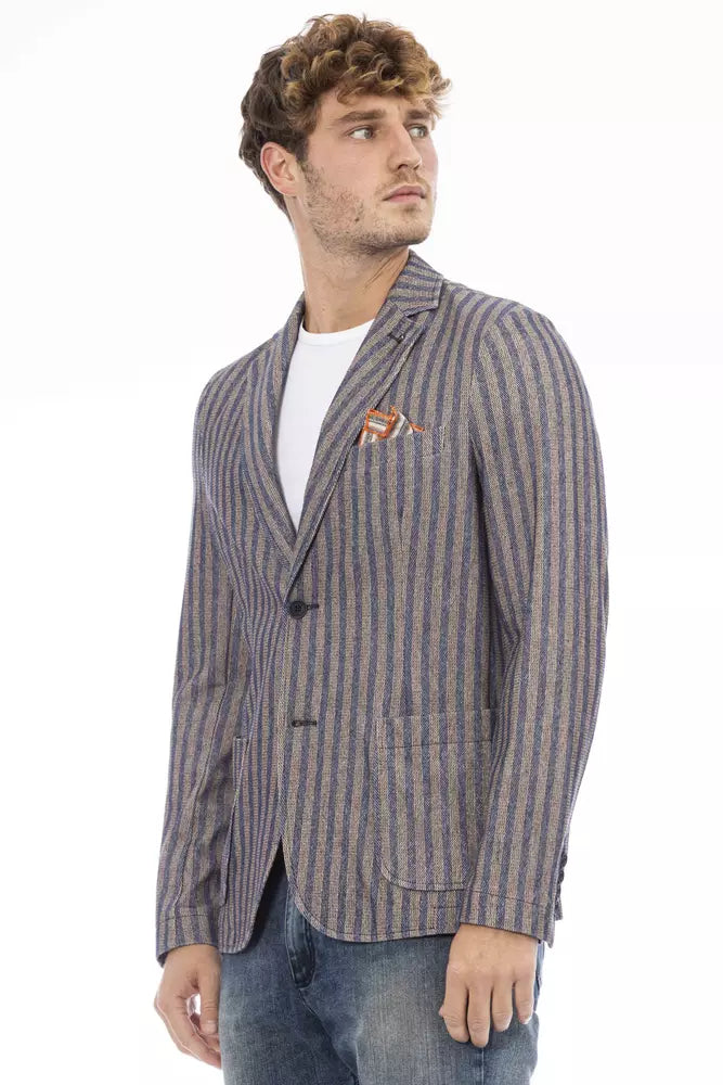 Distretto12 Blue Cotton Blazer