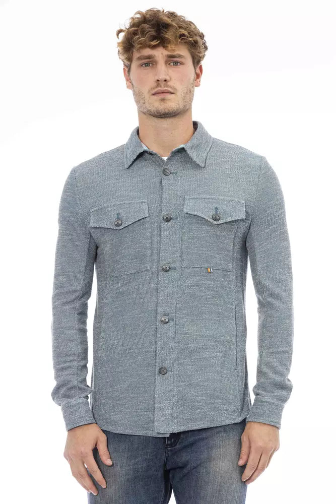 Distretto12 Blue Polyester Shirt