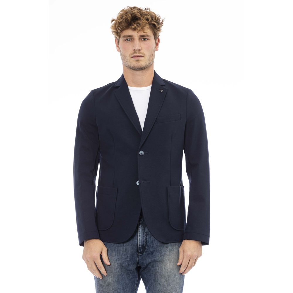 Distretto12 Blue Cotton Blazer