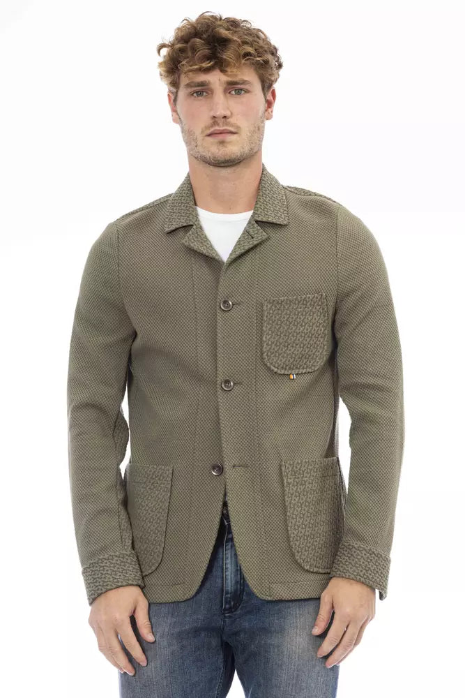 Distretto12 Green Cotton Blazer