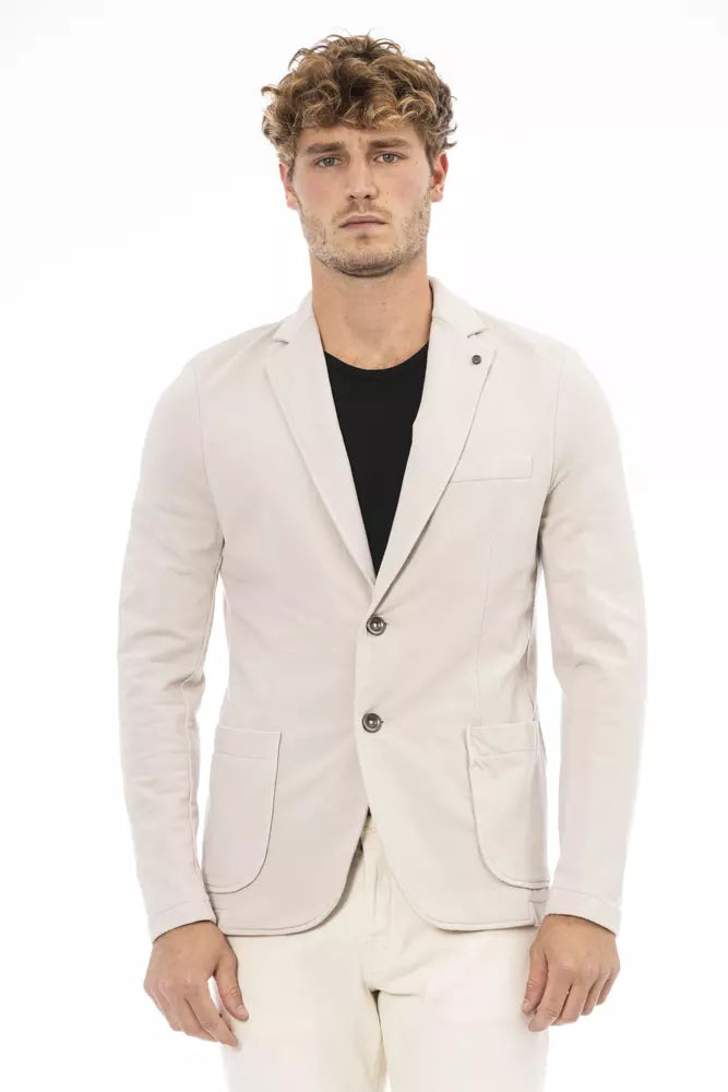 Distretto12 Beige Cotton Blazer