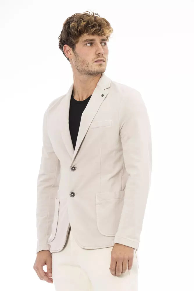 Distretto12 Beige Cotton Blazer