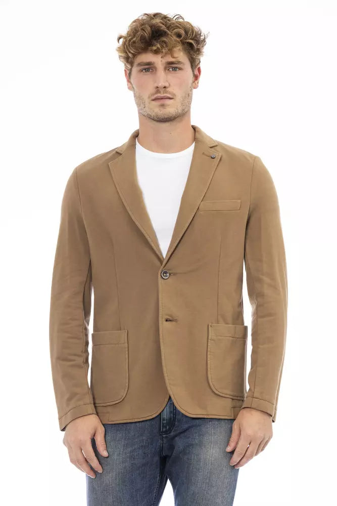 Distretto12 Brown Cotton Blazer