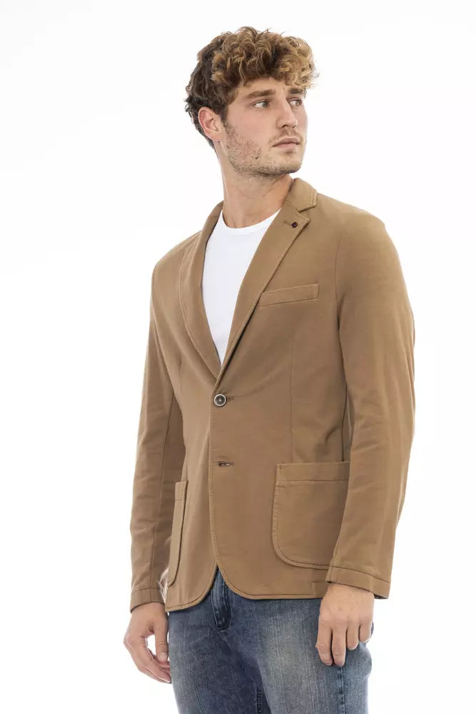 Distretto12 Brown Cotton Blazer