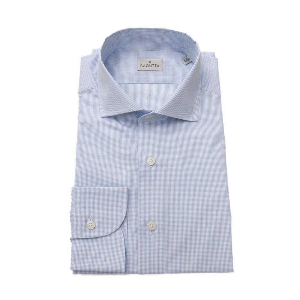 Bagutta Light Blue Cotton Shirt