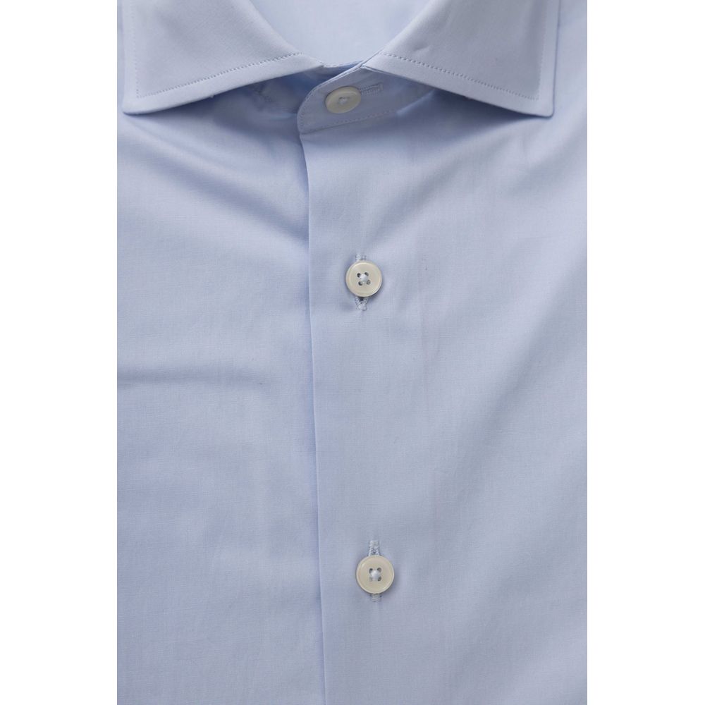 Bagutta Light Blue Cotton Shirt