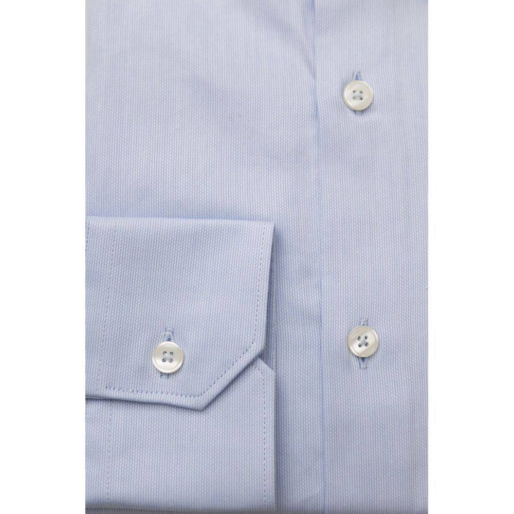 Bagutta Light Blue Cotton Shirt