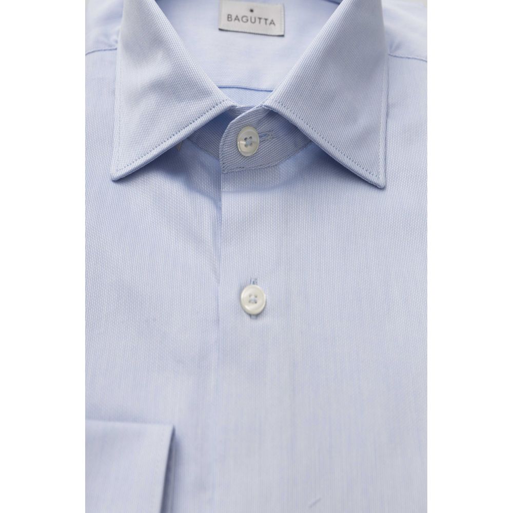 Bagutta Light Blue Cotton Shirt