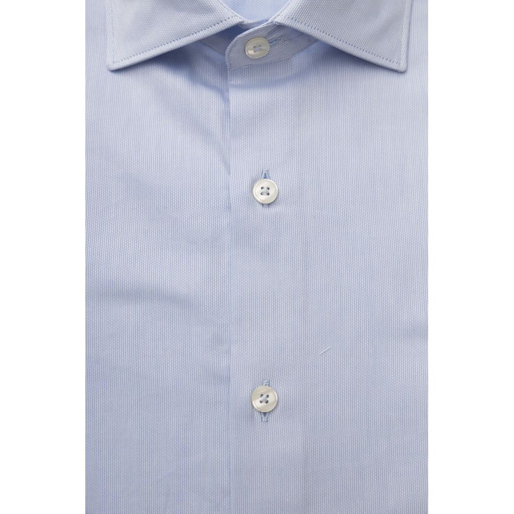 Bagutta Light Blue Cotton Shirt