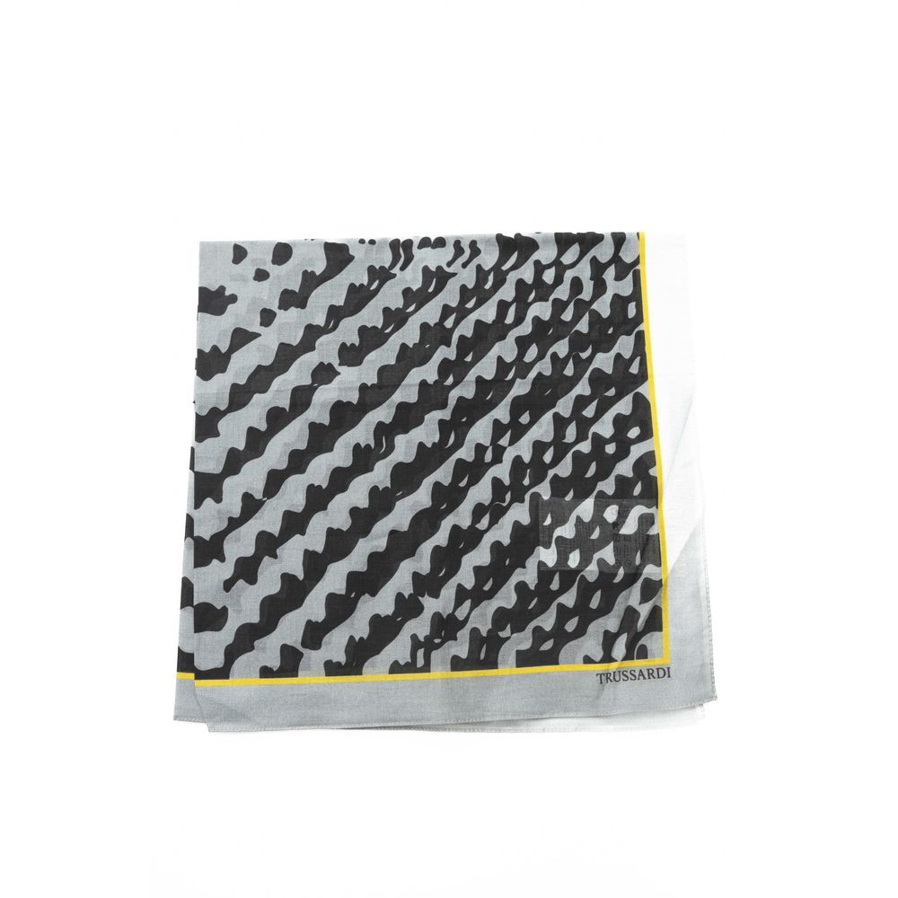 Trussardi Gray Cotton Scarf