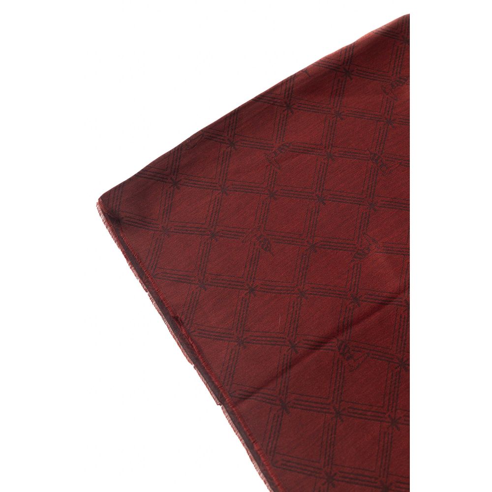 Trussardi Burgundy Viscose Scarf