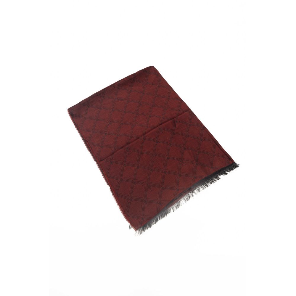 Trussardi Burgundy Viscose Scarf