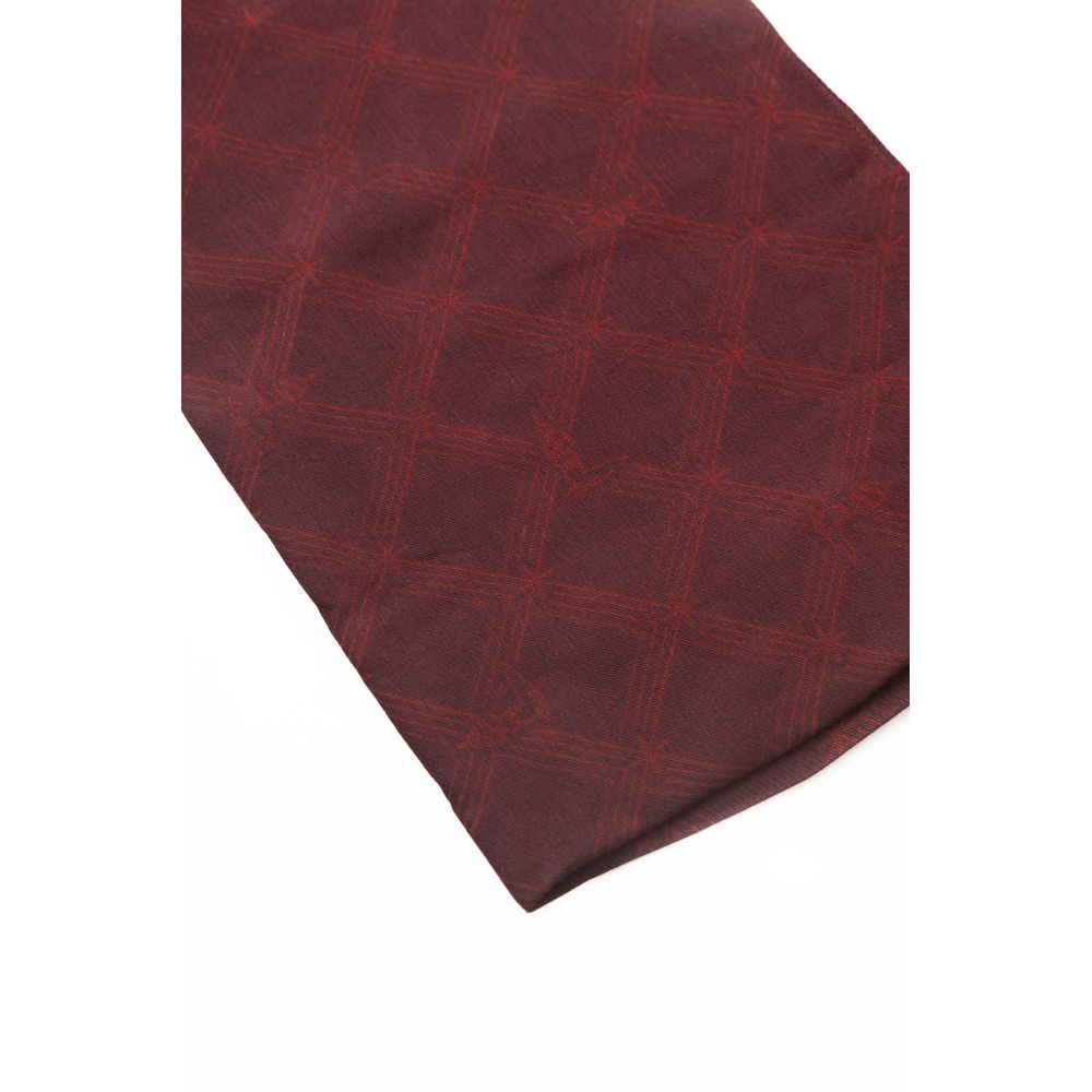 Trussardi Burgundy Viscose Scarf