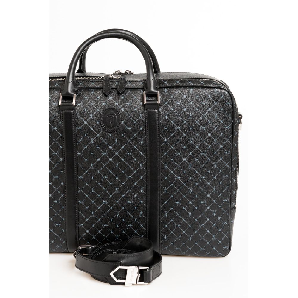 Trussardi Black Leather Briefcase