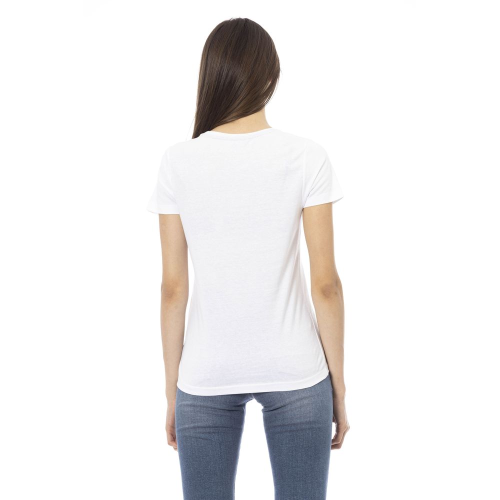 Trussardi Action White Cotton Tops & T-Shirt