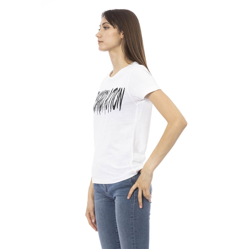 Trussardi Action White Cotton Tops & T-Shirt