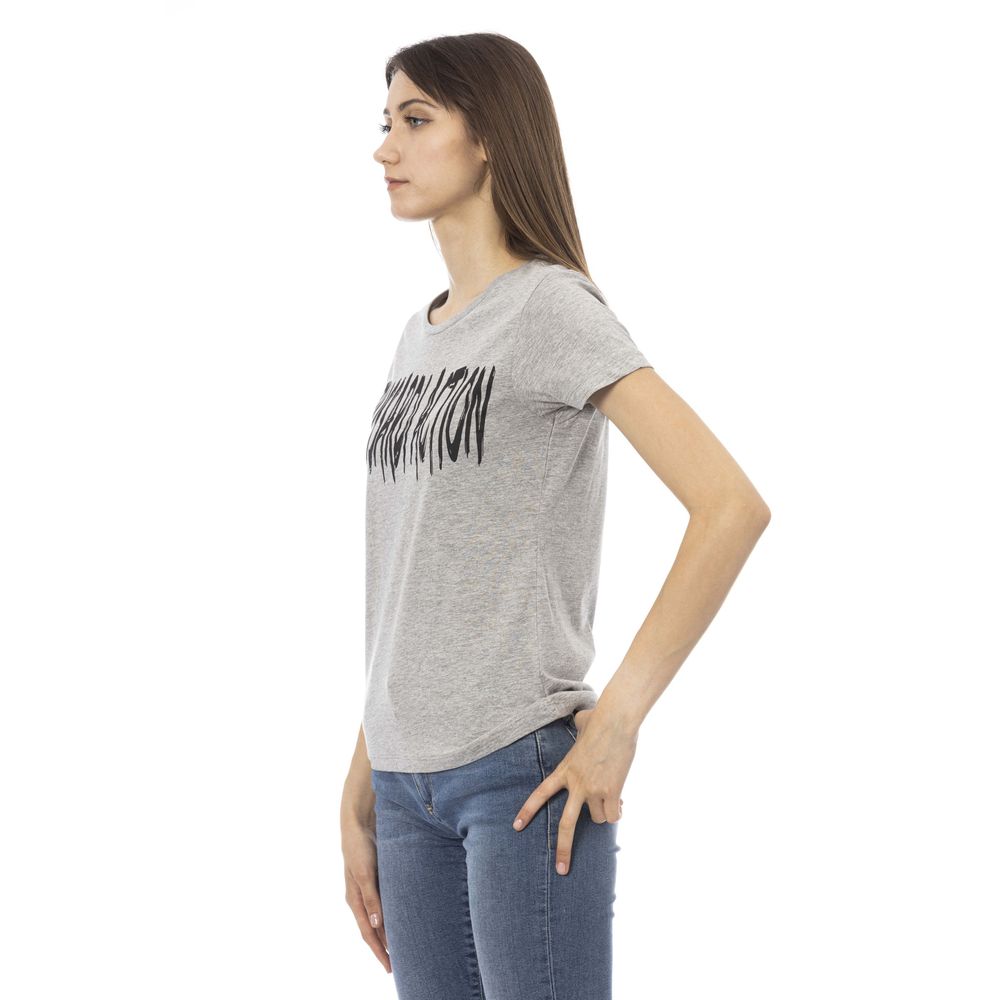 Trussardi Action Gray Cotton Tops & T-Shirt