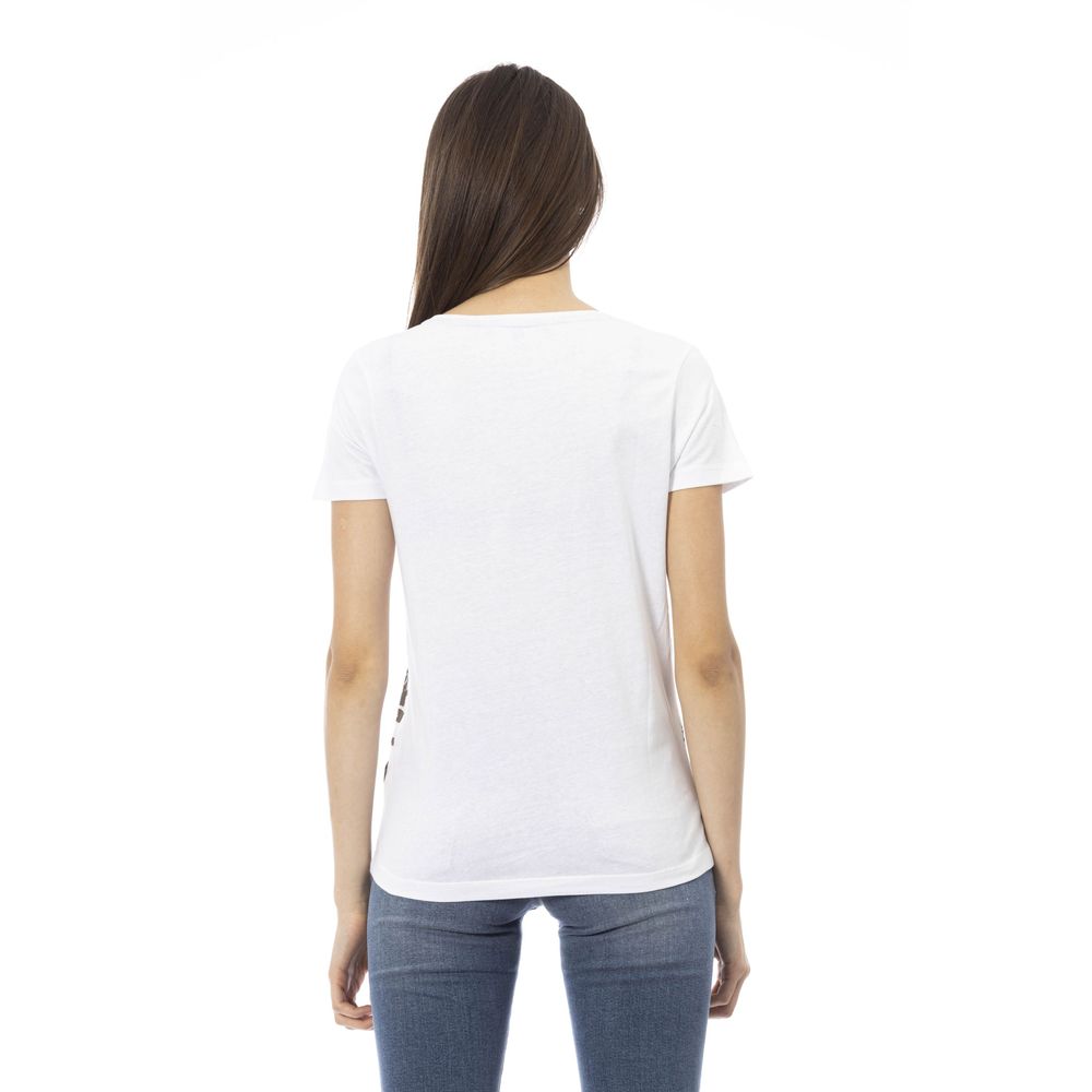 Trussardi Action White Cotton Tops & T-Shirt