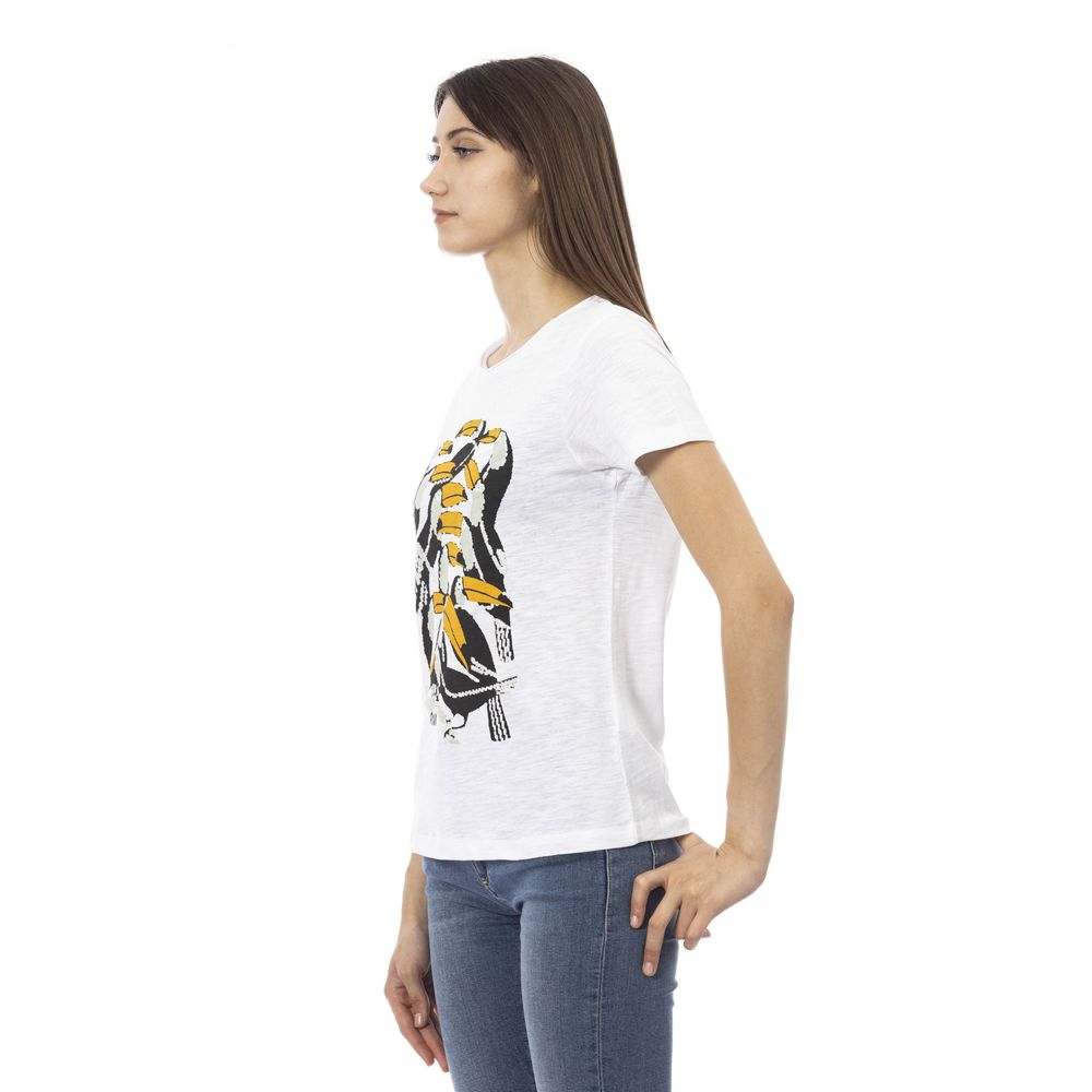 Trussardi Action White Cotton Tops & T-Shirt