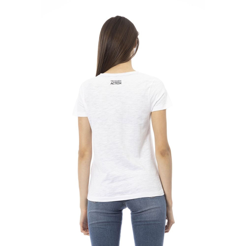 Trussardi Action White Cotton Tops & T-Shirt