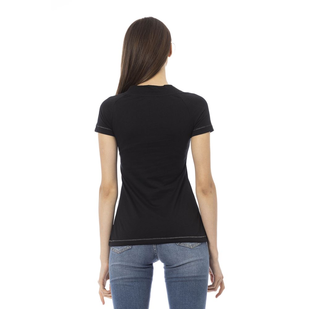 Trussardi Action Black Cotton Tops & T-Shirt