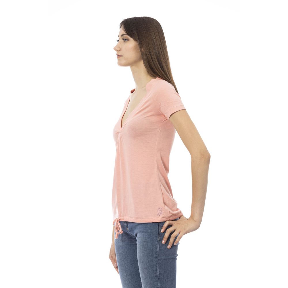 Trussardi Action Pink Cotton Tops & T-Shirt