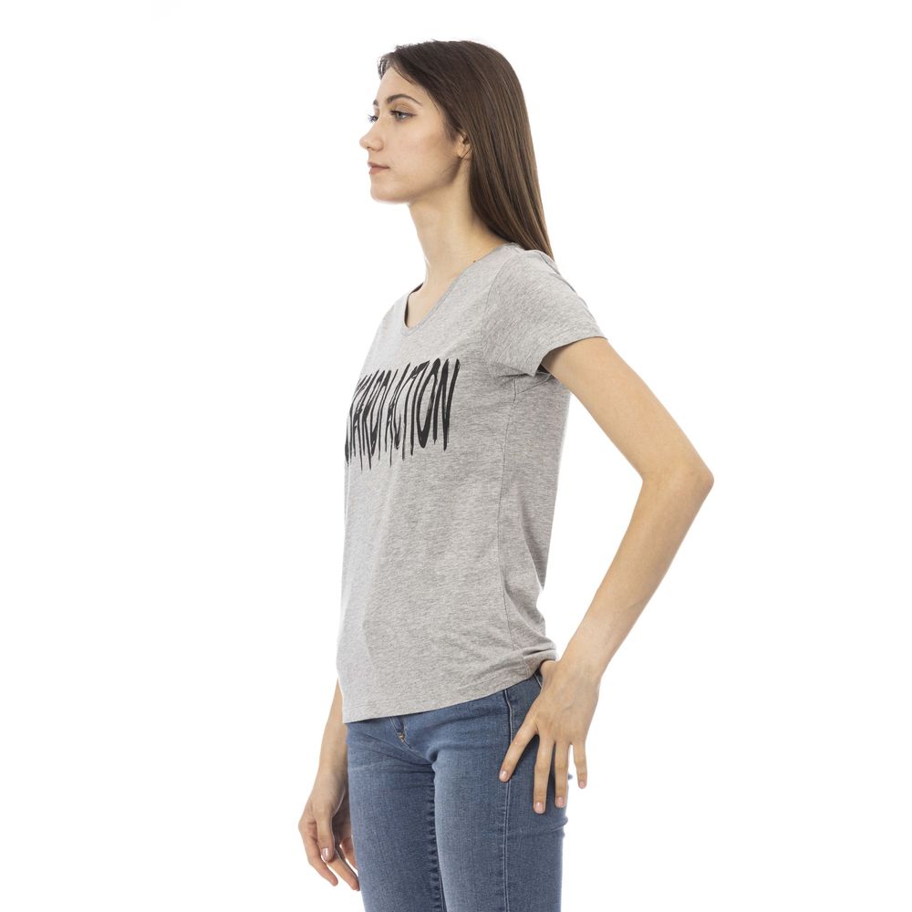 Trussardi Action Gray Cotton Tops & T-Shirt